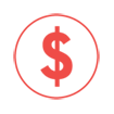 icon – money – red – small